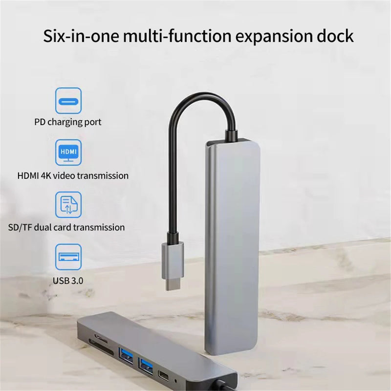 Adaptador USB para Macbook Air Pro USB3.0 HUB TF SD Multi Conversor